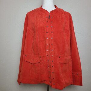 CATO Woman Long Sleeves Blazer Jacket Size 18 20W Orange A504